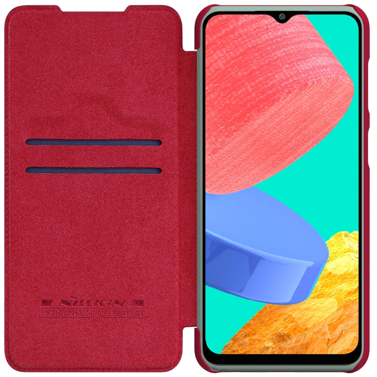 For Samsung Galaxy M33 5G NILLKIN QIN Series Crazy Horse Texture Leather Case(Red) - Galaxy Phone Cases by NILLKIN | Online Shopping South Africa | PMC Jewellery