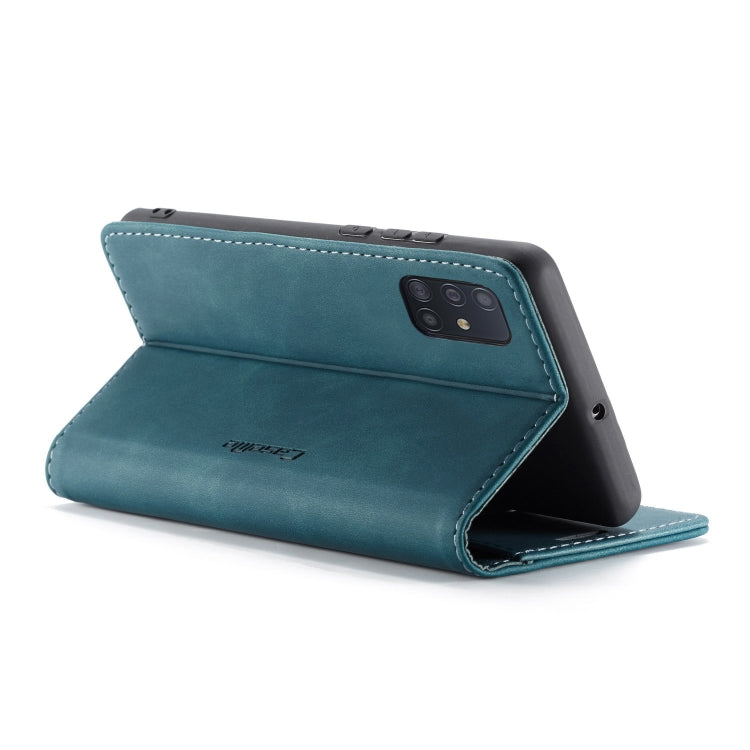 For Galaxy A71 CaseMe Multifunctional Horizontal Flip Leather Case, with Card Slot & Holder & Wallet(Blue) - Galaxy Phone Cases by CaseMe | Online Shopping South Africa | PMC Jewellery | Buy Now Pay Later Mobicred