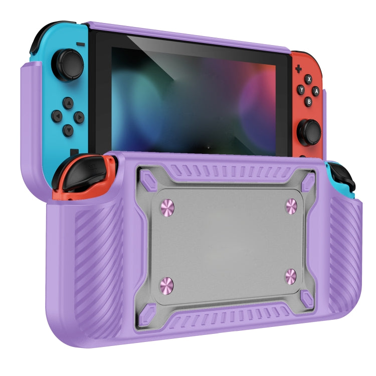 Game Handle Gamepad TPU+PC Protective Case for Switch OLED(Lilac) - Cases by PMC Jewellery | Online Shopping South Africa | PMC Jewellery