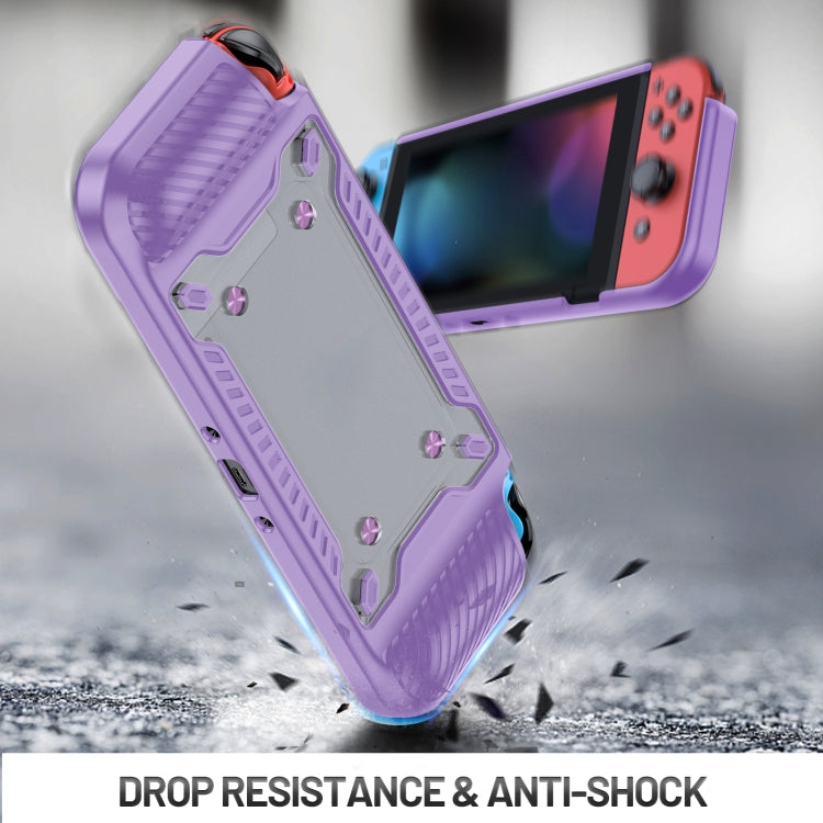 Game Handle Gamepad TPU+PC Protective Case for Switch OLED(Lilac) - Cases by PMC Jewellery | Online Shopping South Africa | PMC Jewellery