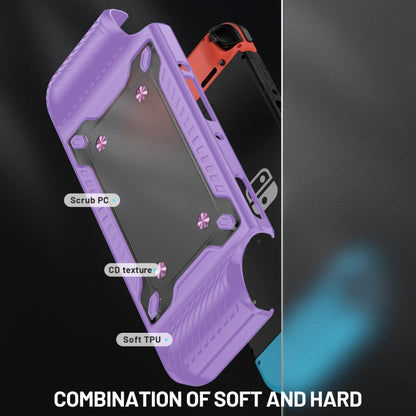 Game Handle Gamepad TPU+PC Protective Case for Switch OLED(Lilac) - Cases by PMC Jewellery | Online Shopping South Africa | PMC Jewellery