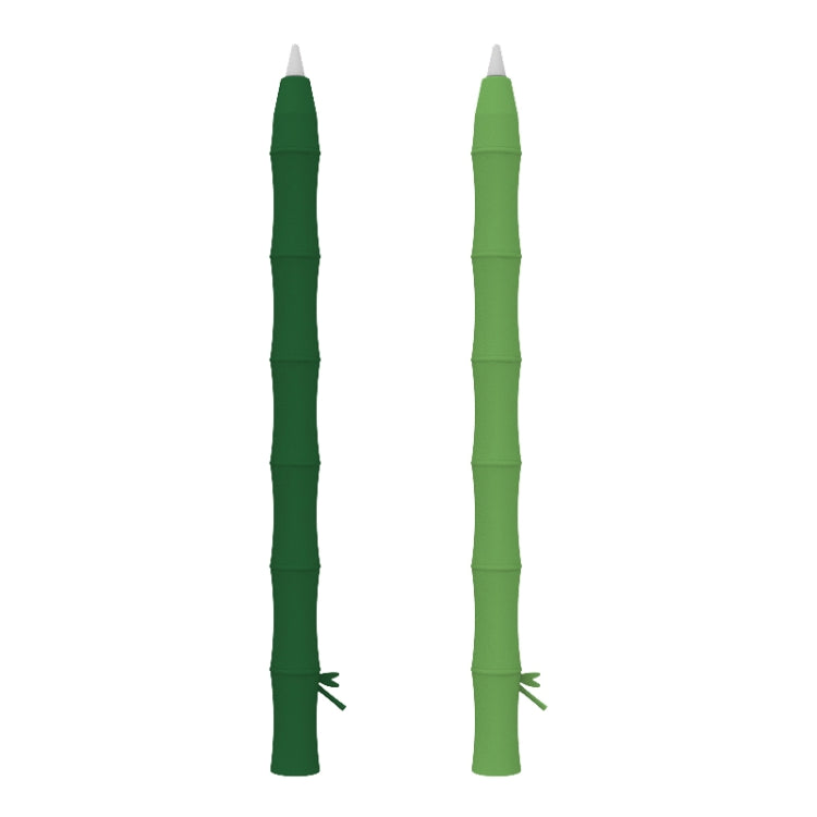 Bamboo Liquid Silicone Gel Stylus Pen Protective Case For Apple Pencil 1(Light Green) - Pencil Accessories by PMC TechLife | Online Shopping South Africa | PMC TechLife