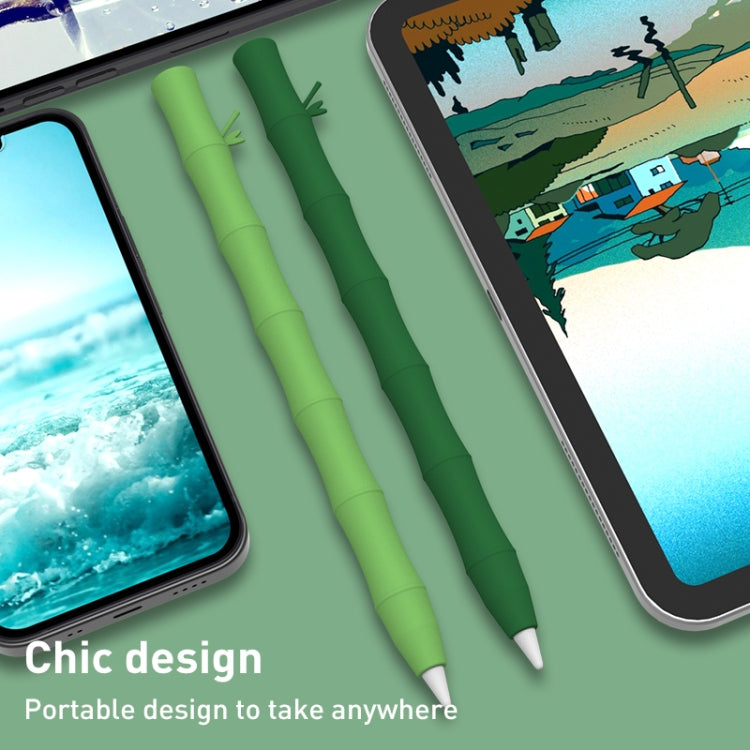 LOVE MEI Bamboo Liquid Silicone Gel Stylus Pen Protective Case For Apple Pencil 2(Light Green) - free shipping - PMC TechLife - Order now!