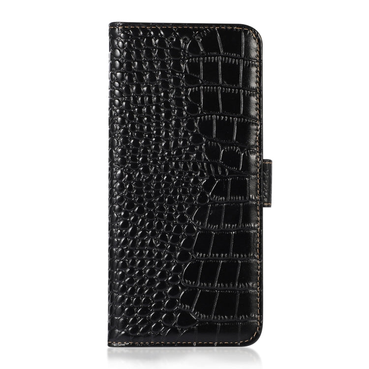 For Xiaomi Redmi Note 11T Pro Crocodile Top Layer Cowhide Leather Phone Case(Black) - Xiaomi Cases by PMC TechLife | Online Shopping South Africa | PMC TechLife