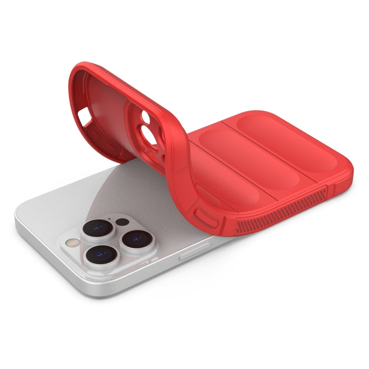 For iPhone 14 Pro Max Magic Shield TPU + Flannel Phone Case (Red) - iPhone 14 Pro Max Cases by PMC TechLife | Online Shopping South Africa | PMC TechLife | Buy Now Pay Later Mobicred