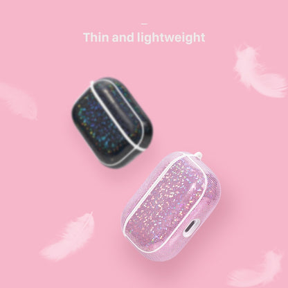 NIILLKIN Anti-fall PU + TPU Shining Protection Glitter Case for AirPods Pro(Black) - For AirPods Pro by NILLKIN | Online Shopping South Africa | PMC Jewellery