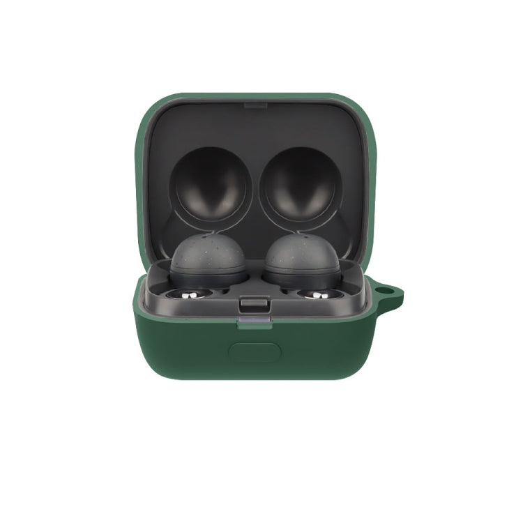 Bluetooth Earphone Silicone Protective Case For Sony LinkBuds WF-L900-2(Dark Green) - Sony Earphone Case by PMC TechLife | Online Shopping South Africa | PMC TechLife