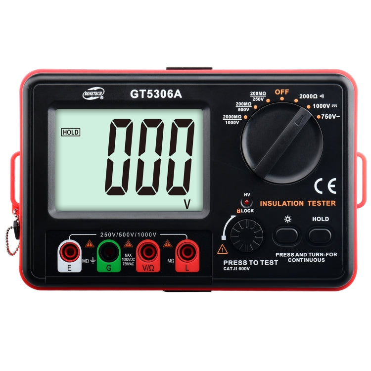 BENETECH GT5306A Insulation Resistance Tester, Battery Not Included - free shipping - PMC TechLife - Order now!