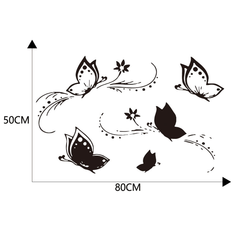 D-907 Butterflies Pattern Car Modified Decorative Sticker(Black) - Decorative Sticker by PMC TechLife | Online Shopping South Africa | PMC TechLife