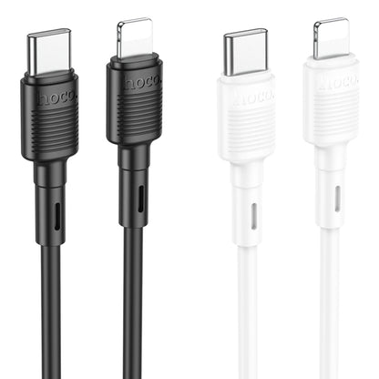 hoco X83 20W USB-C / Type-C to 8 Pin Victory PD Charging Data Cable，Length：1m(White) - 2 in 1 Cable by hoco | Online Shopping South Africa | PMC Jewellery