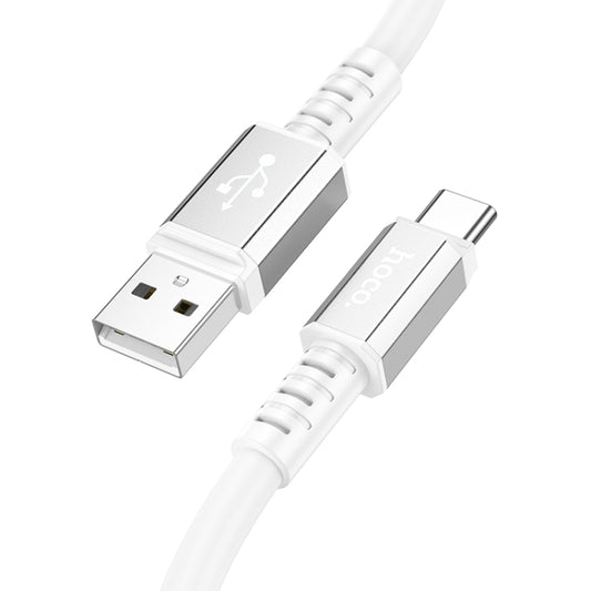 hoco X85 3A USB to USB-C / Type-C Strength Charging Data Cable，Length：1m(White) - USB-C & Type-C Cable by hoco | Online Shopping South Africa | PMC Jewellery