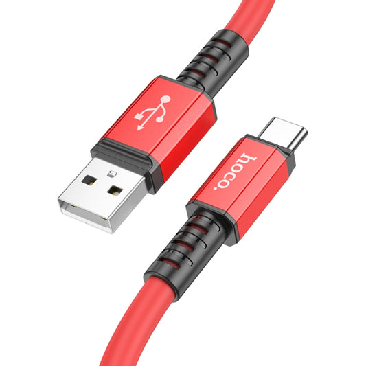 hoco X85 3A USB to USB-C / Type-C Strength Charging Data Cable，Length：1m(Red) - USB-C & Type-C Cable by hoco | Online Shopping South Africa | PMC Jewellery