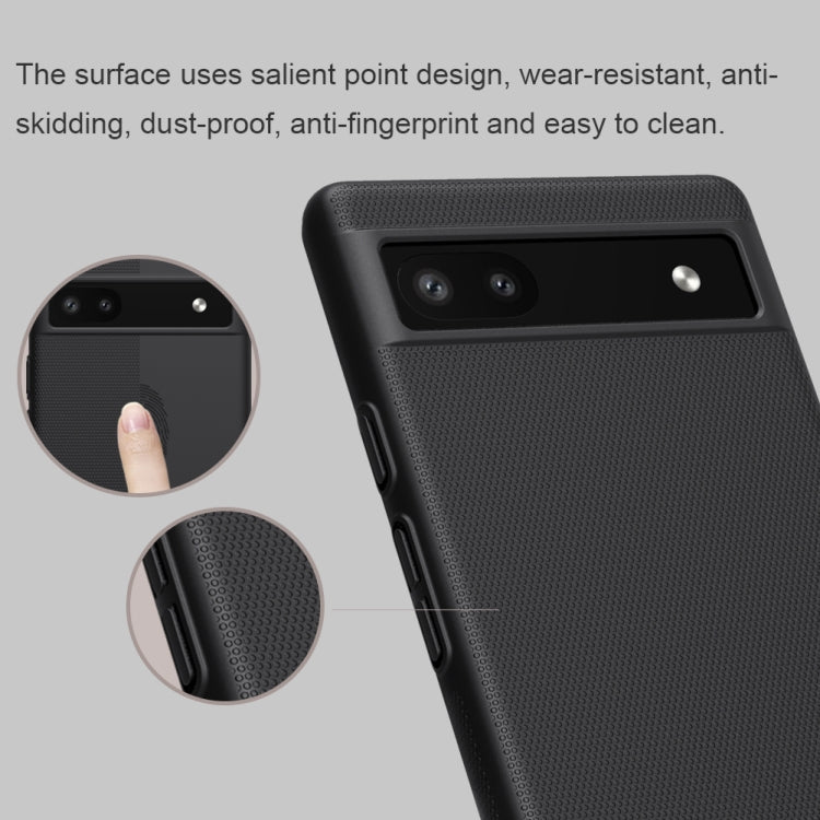 For Google Pixel 6a NILLKIN Frosted PC Phone Case(Black) - Google Cases by NILLKIN | Online Shopping South Africa | PMC Jewellery