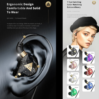 QKZ SK8 3.5mm Sports In-ear Dynamic HIFI Monitor Earphone with Mic(Pink) - In Ear Wired Earphone by QKZ | Online Shopping South Africa | PMC Jewellery