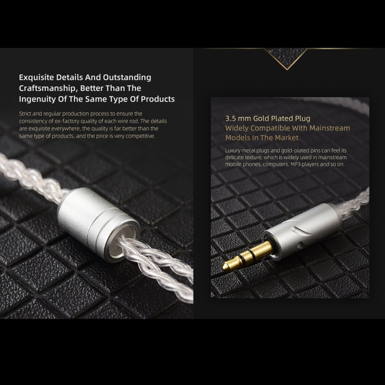 QKZ A1 Four-strand Silver-plated Wired Earphone - In Ear Wired Earphone by QKZ | Online Shopping South Africa | PMC TechLife | Buy Now Pay Later Mobicred