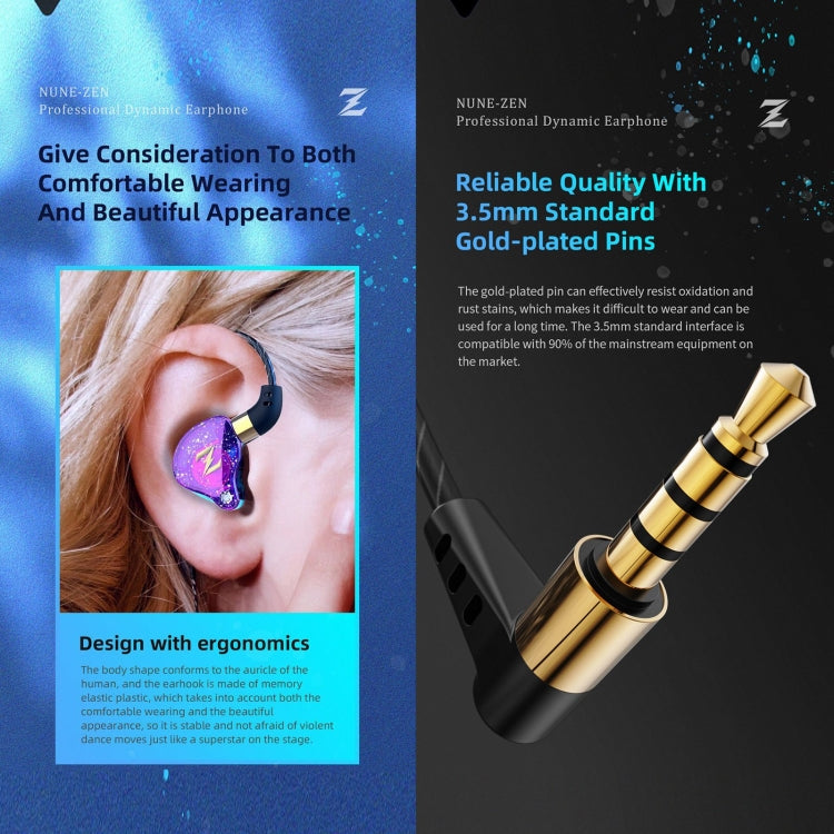 QKZ ZEN In-ear Subwoofer Wire-controlled Music Running Sports Earphone with Mic(Colorful) - In Ear Wired Earphone by QKZ | Online Shopping South Africa | PMC Jewellery