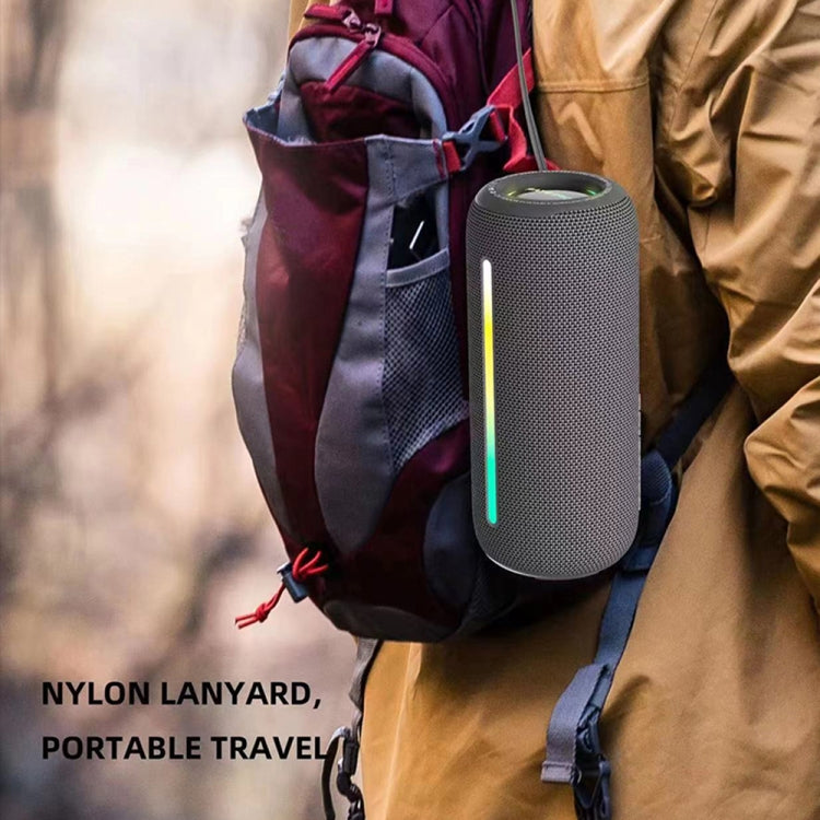 HOPESTAR P39 Outdoor Waterproof RGB Light Wireless Bluetooth Speaker(Grey) - free shipping - PMC TechLife - Order now!