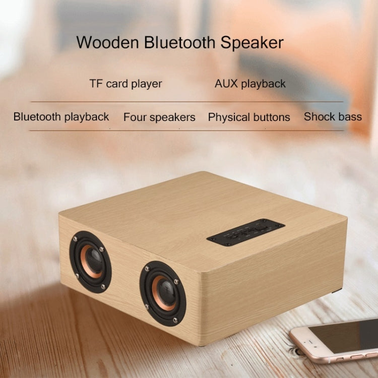 Q5 Home Computer TV Wooden Wireless Bluetooth Speaker(Red) - Desktop Speaker by PMC Jewellery | Online Shopping South Africa | PMC Jewellery