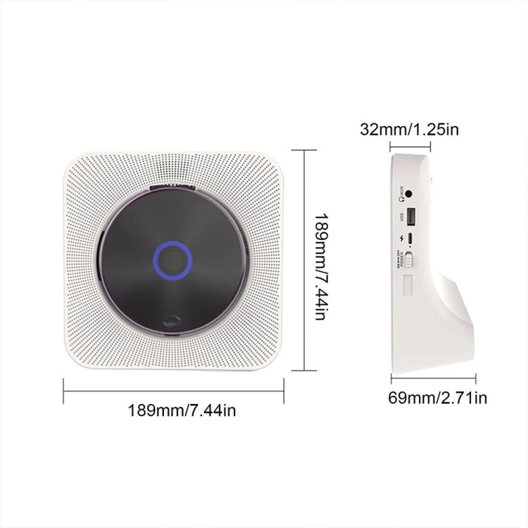 Kecag KC-806 2A Retro Bluetooth Music Disc Album CD Player, Specification:Plug-in Version(Black) - DVD & LCD Player by Kecag | Online Shopping South Africa | PMC TechLife | Buy Now Pay Later Mobicred