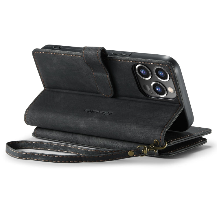 For iPhone 14 Pro Max CaseMe C30 Multifunctional Phone Leather Case (Black) - iPhone 14 Pro Max Cases by CaseMe | Online Shopping South Africa | PMC TechLife | Buy Now Pay Later Mobicred