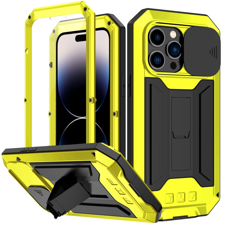 For iPhone 14 Pro Max R-JUST Shockproof Life Waterproof Dust-proof Case (Yellow) - iPhone 14 Pro Max Cases by R-JUST | Online Shopping South Africa | PMC Jewellery | Buy Now Pay Later Mobicred