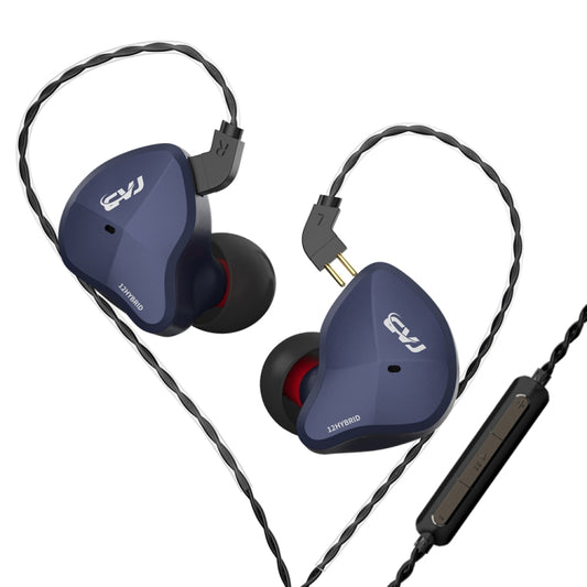 CVJ-CSN In-Ear Dual Magnetic Circuit Dynamic HIFI Wired Earphone, Style:With Mic(Blue) - In Ear Wired Earphone by CVJ | Online Shopping South Africa | PMC Jewellery