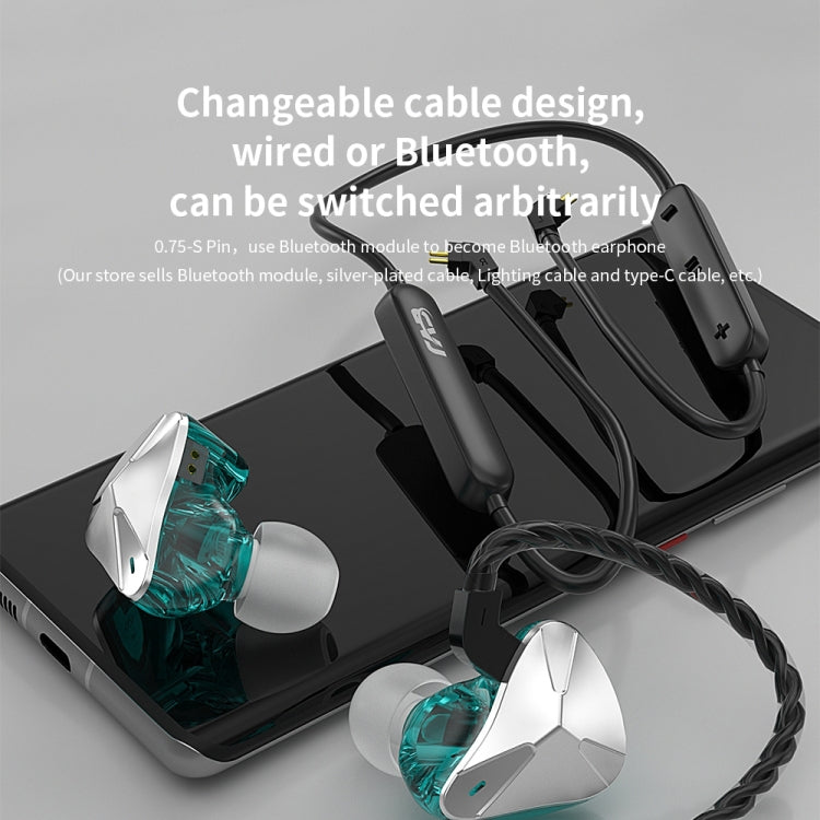 CVJ Demon Double Dynamic Coil HiFi Music Wired Earphone With Mic(Gold) - In Ear Wired Earphone by CVJ | Online Shopping South Africa | PMC Jewellery
