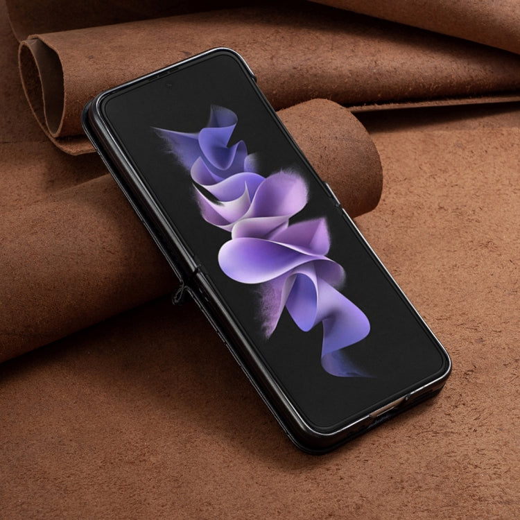 For Samsung Galaxy Z Flip5 Elegant Rhombic Texture Leather Phone Case(Black) - free shipping - PMC TechLife - Order now!
