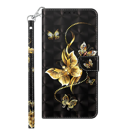 For Motorola Moto G22 3D Painted Leather Phone Case(Golden Swallow Butterfly) - Motorola Cases by PMC Jewellery | Online Shopping South Africa | PMC Jewellery