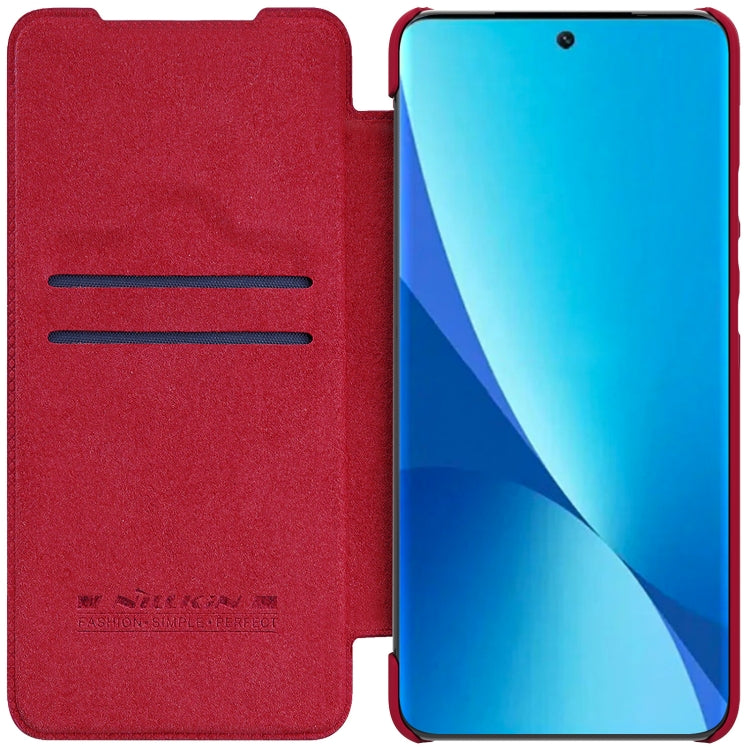 For Xiaomi 12 Lite NILLKIN QIN Series Crazy Horse Texture Leather Phone Case(Red) - Xiaomi Cases by NILLKIN | Online Shopping South Africa | PMC Jewellery