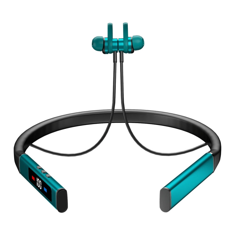 k18 Wireless Bluetooth Neck-mounted Magnetic Noise Cancelling Earphone with Digital Display Function(Blue) - Neck-mounted Earphone by PMC TechLife | Online Shopping South Africa | PMC TechLife