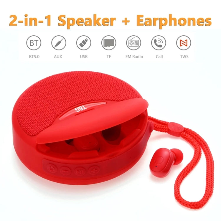 T&G TG808 2 in 1 Mini Wireless Bluetooth Speaker Wireless Headphones(Red) - Mini Speaker by T&G | Online Shopping South Africa | PMC Jewellery