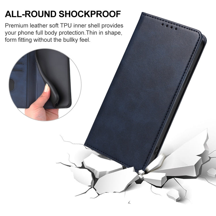 For OPPO Reno8 Pro Magnetic Closure Leather Phone Case(Blue) - Realme Cases by PMC TechLife | Online Shopping South Africa | PMC TechLife | Buy Now Pay Later Mobicred