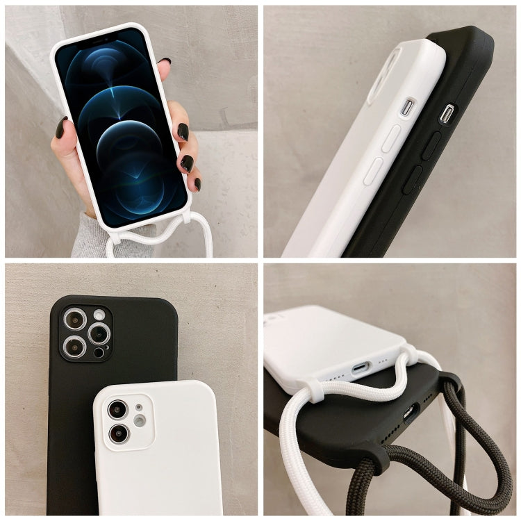 For iPhone 12 Pro Max Crossbody Lanyard Liquid Silicone Case(Ice Blue) - free shipping - PMC TechLife - Order now!