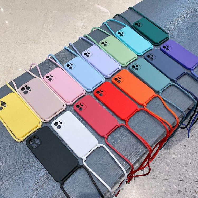 For iPhone 12 Pro Max Crossbody Lanyard Liquid Silicone Case(Ice Blue) - free shipping - PMC TechLife - Order now!