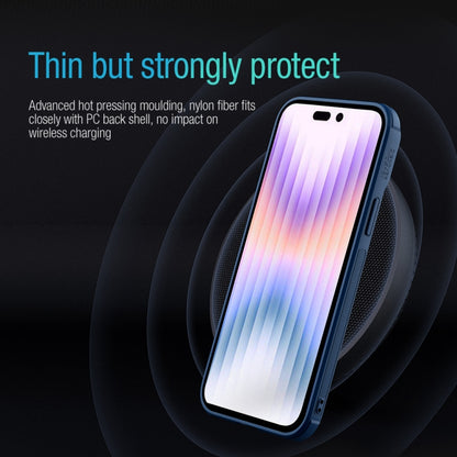For iPhone 14 Pro NILLKIN 3D Textured Camshield PC + TPU Phone Case(Black) - iPhone 14 Pro Cases by NILLKIN | Online Shopping South Africa | PMC Jewellery