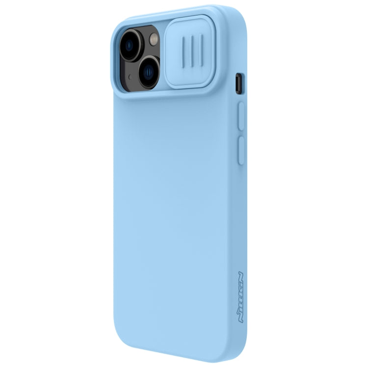 For iPhone 14 Plus NILLKIN CamShield MagSafe Liquid Silicone Phone Case (Sky Blue) - iPhone 14 Plus Cases by NILLKIN | Online Shopping South Africa | PMC Jewellery