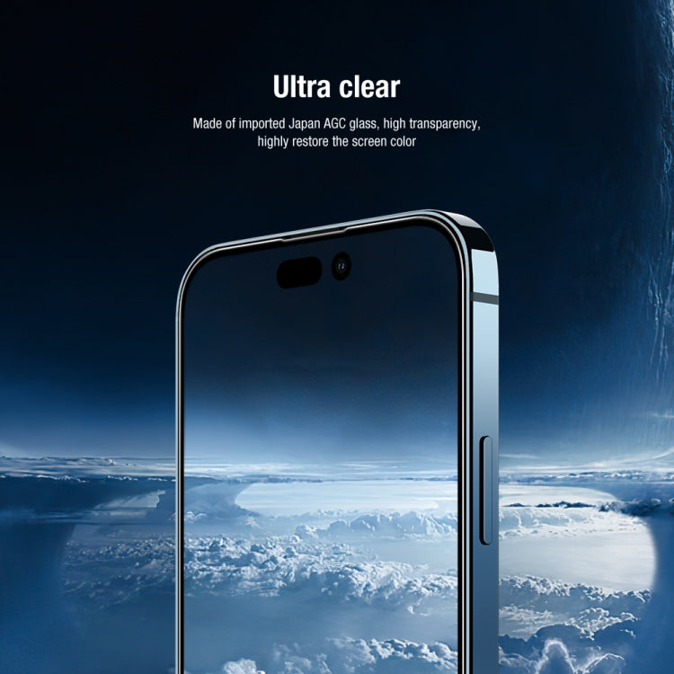 For iPhone 14 Pro NILLKIN 2 in 1 HD Full Screen Tempered Glass Film + Camera Protector Set - iPhone 14 Pro Tempered Glass by NILLKIN | Online Shopping South Africa | PMC Jewellery | Buy Now Pay Later Mobicred