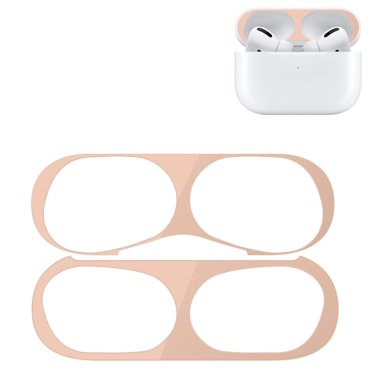 For Apple AirPods Pro 2 Wireless Earphone Protective Case Metal Sticker(Flesh Color) - Protective Sticker by PMC Jewellery | Online Shopping South Africa | PMC Jewellery