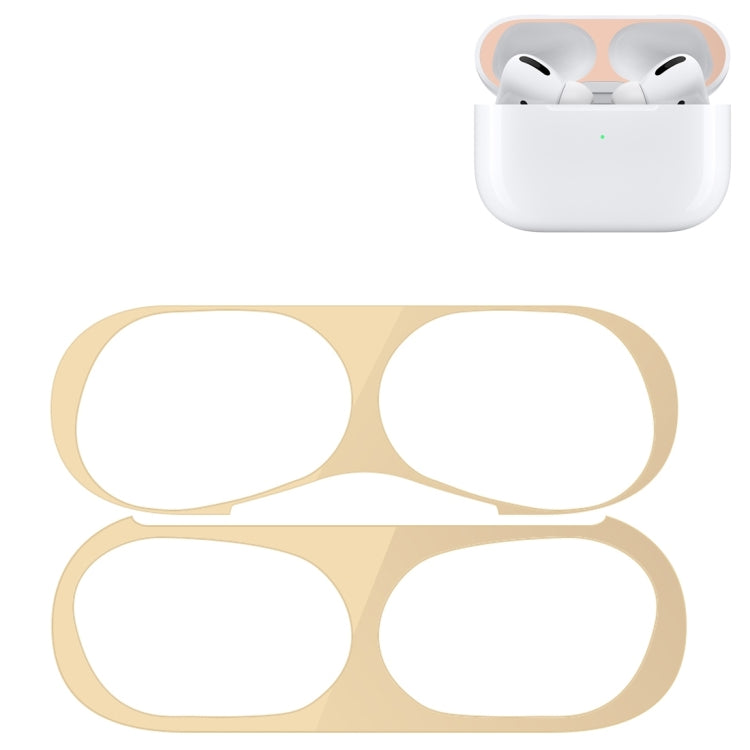For Apple AirPods Pro 2 Wireless Earphone Protective Case Metal Sticker(Gold) - Protective Sticker by PMC TechLife | Online Shopping South Africa | PMC TechLife