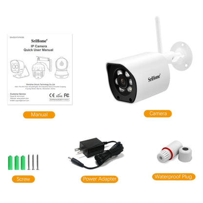 SriHome SH034C 4.0MP AI Humanoid Tracking WiFi Outdoor Surveillance Camera(US Plug) - Bullet Camera by SriHome | Online Shopping South Africa | PMC Jewellery | Buy Now Pay Later Mobicred