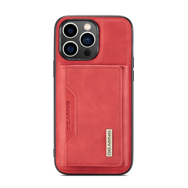 For iPhone 14 Pro Max DG.MING M2 Series 3-Fold Card Bag Leather Case(Red) - iPhone 14 Pro Max Cases by DG.MING | Online Shopping South Africa | PMC Jewellery | Buy Now Pay Later Mobicred