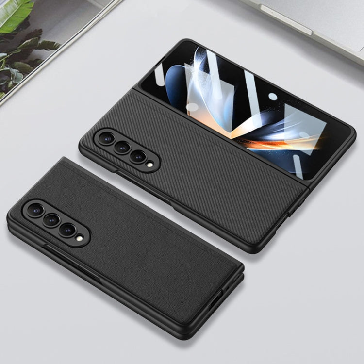 For Samsung Galaxy Z Fold4 GKK Integrated Ultra-thin Folding Leather Phone Case with Stand(Carbon Fiber) - Galaxy Z Fold4 5G Cases by GKK | Online Shopping South Africa | PMC Jewellery