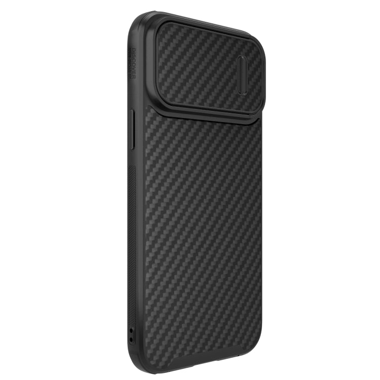 For iPhone 14 Pro Max NILLKIN Synthetic Fiber Camshield Magnetic Phone Case(Black) - iPhone 14 Pro Max Cases by NILLKIN | Online Shopping South Africa | PMC Jewellery