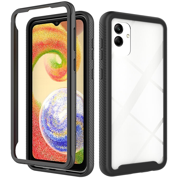 For Samsung Galaxy A04 Starry Sky Solid Color Shockproof TPU Clear PC Phone Case(Black) - free shipping - PMC TechLife - Order now!