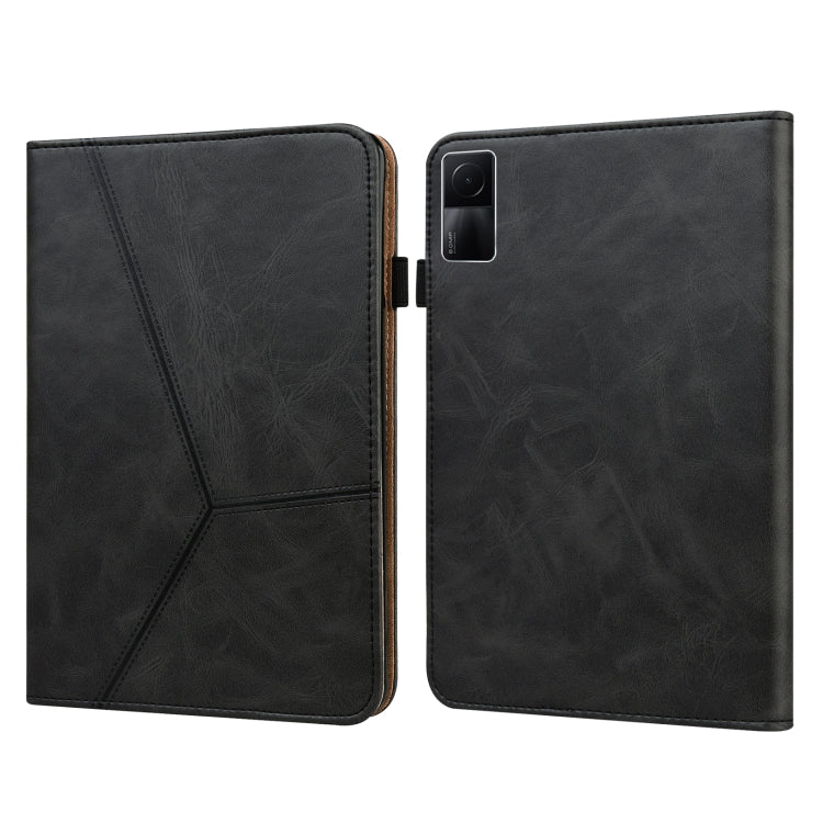 For Xiaomi Redmi Pad 10.61 2022 Solid Color Embossed Striped Leather Case(Black) - free shipping - PMC TechLife - Order now!