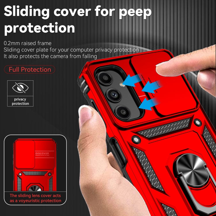 For Samsung Galaxy A14 5G Sliding Camshield Holder Phone Case(Red) - free shipping - PMC TechLife - Order now!