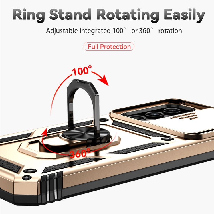 For Samsung Galaxy A14 5G Sliding Camshield Holder Phone Case(Gold) - free shipping - PMC TechLife - Order now!