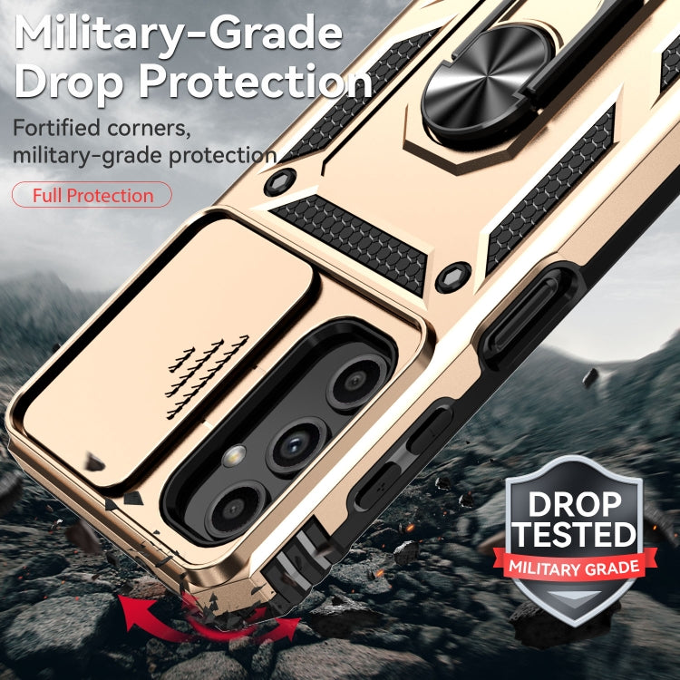 For Samsung Galaxy A14 5G Sliding Camshield Holder Phone Case(Gold) - free shipping - PMC TechLife - Order now!
