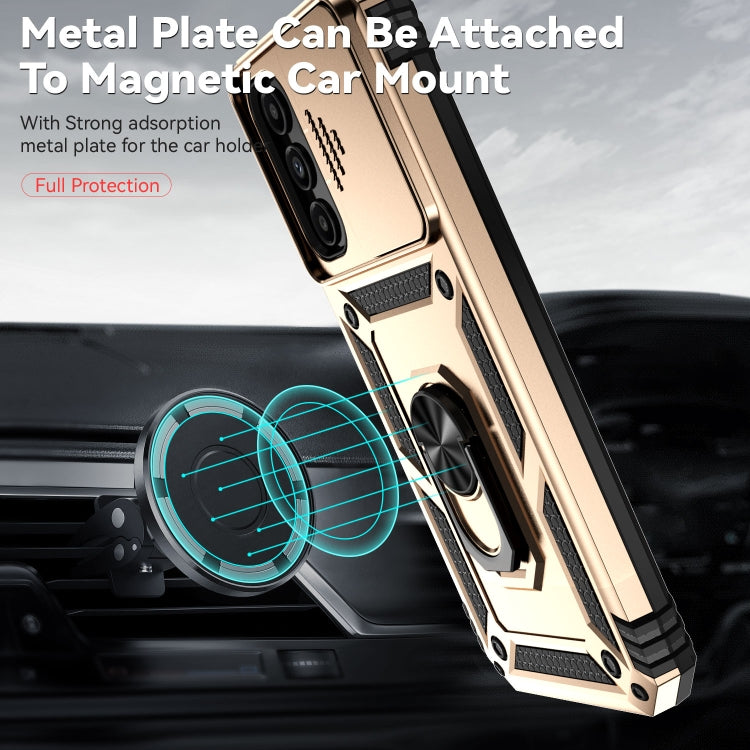 For Samsung Galaxy A14 5G Sliding Camshield Holder Phone Case(Gold) - free shipping - PMC TechLife - Order now!
